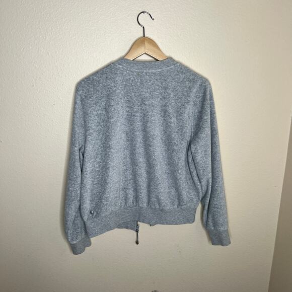 Zella Velour Light Gray Track Jacket Small - Picture 6 of 12
